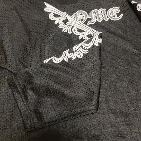 Chrome Hearts Black Mesh Warm Up Long Sleeve Jersey Black